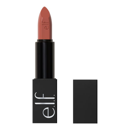 Picture of e.l.f. O Face Satin Lipstick, Richly Pigmented, Nourishing & Long-Lasting Creamy Lipstick, Infused With Jojoba, Vegan & Cruelty-Free, Standing Ovation