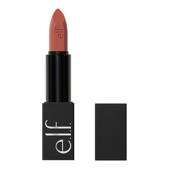 Picture of e.l.f. O Face Satin Lipstick, Richly Pigmented, Nourishing & Long-Lasting Creamy Lipstick, Infused With Jojoba, Vegan & Cruelty-Free, Standing Ovation