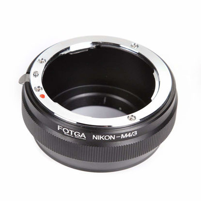 Picture of FOTGA Lens Mount Adapter for Nikon F Mount Lens to Micro Four Thirds M4/3 MFT Mount Camera Olympus Pen E-PL1,E-PL2,E-M,OM-D,E-M5,E-M10 Mark II/III Lumix GH1,GH2,GH3,GH4,GH5,GH5s Nikon-M4/3