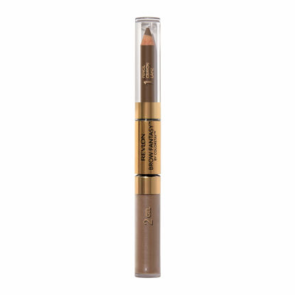 Picture of Revlon Eyebrow Gel & Pencil, ColorStay Brow Fantasy 2-in-1 Eye Makeup, Longwearing with Precision Tip, 108 Light Brown, 0.04 Oz