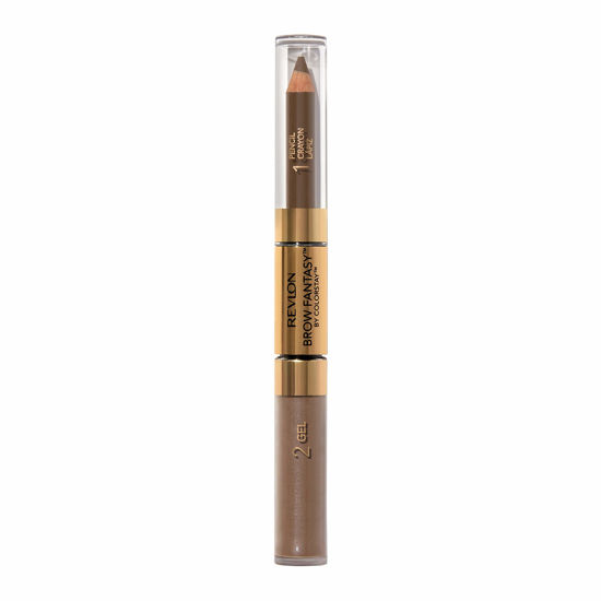 Picture of Revlon Eyebrow Gel & Pencil, ColorStay Brow Fantasy 2-in-1 Eye Makeup, Longwearing with Precision Tip, 108 Light Brown, 0.04 Oz