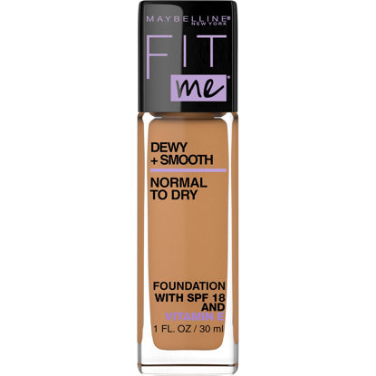 Picture of Maybelline New York Fit Me Dewy + Smooth SPF 18 Liquid Foundation Makeup, Toffee, 1 Count