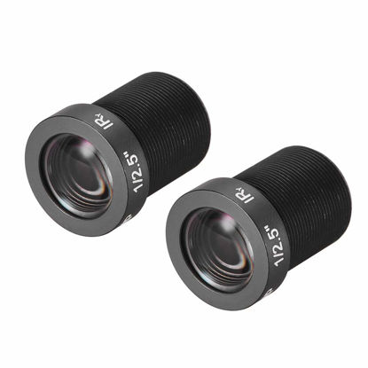 Picture of uxcell 2 Pcs CCTV Camera Lens 16mm Focal Length 5MP F2.0 1/2.5 Inch Wide Angle for CCD Camera