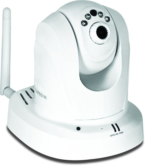 Picture of TRENDnet Wireless N Pan, Tilt, Zoom Network Surveillance Camera with 1-Way Audio and Night Vision, TV-IP651WI (White)