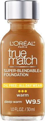 Picture of L'Oreal Paris Makeup True Match Super-Blendable Liquid Foundation, Deep Warm W9.5, 1 Fl Oz,1 Count