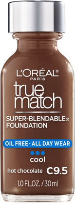 Picture of L'Oreal Paris Makeup True Match Super-Blendable Liquid Foundation, Hot Chocolate C9.5, 1 Fl Oz,1 Count