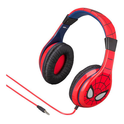 Picture of eKids Spiderman Kids Headphones, Adjustable Headband, Stereo Sound, 3.5Mm Jack, Wired, Tangle-Free, Volume Control, Childrens Headphones Over Ear for School Home, Travel