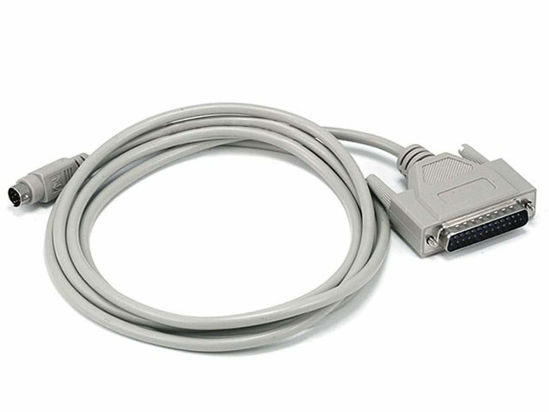 Picture of Monoprice Mac+/Modem Cable - 6 Feet - Beige | MDIN8 Male/DB25 Male