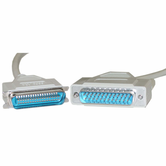 Picture of Parallel Printer Cable, DB25 Male to Centronics 36 Male, 25 Conductor, 10 Foot