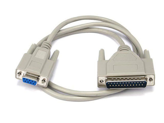 Picture of Monoprice Molded at Modem Cable - 3 Feet - DB9 Female to DB25 Male, for PC Mac Serial Device