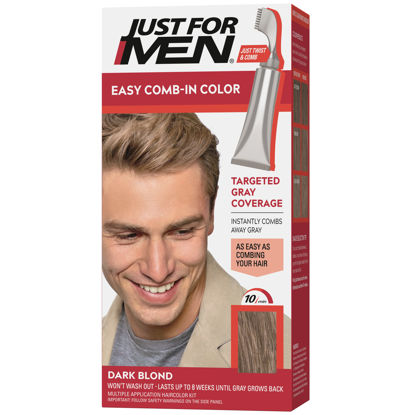 Picture of Just For Men Easy Comb-In Color Mens Hair Dye, Easy No Mix Application with Comb Applicator - Dark Blond, A-15, Pack of 1