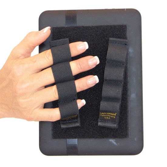 Picture of LAZY-HANDS 4-Loop Grips (x2 Grips) for e-Readers - XL (Black)