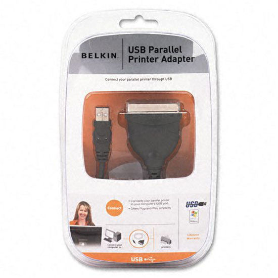 Picture of BLKF5U002V1 - Belkin USB-to-Parallel Adapter Cable