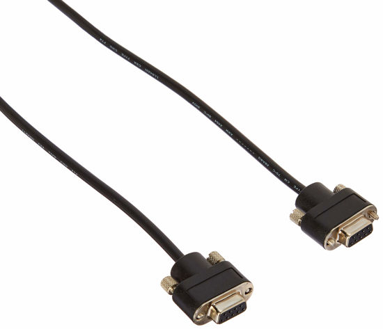 Picture of C2G 52180 Serial RS232 DB9 Null Modem Cable with Low Profile Connectors F/F, in-Wall CMG-Rated, Black (35 Feet, 10.66 Meters)