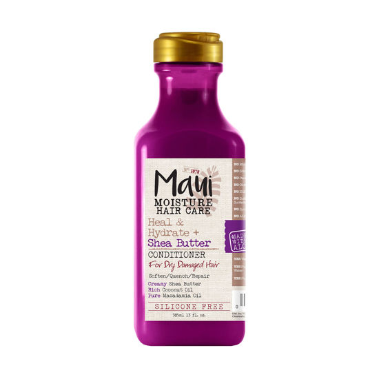 Picture of Maui Moisture Heal & Hydrate + Shea Butter Conditioner to Repair & Deeply Moisturize Tight Curly Hair with Coconut & Macademia Oils, Vegan, Silicone, Paraben & Sulfate-Free, 13 fl oz