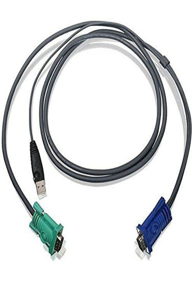 Picture of IOGEAR USB KVM Cable, 6 Feet, G2L5202U, Dark Gray