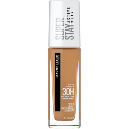 Picture of Maybelline New York Super Stay Full Coverage Liquid Foundation Active Wear Makeup, Up to 30Hr Wear, Transfer, Sweat & Water Resistant, Matte Finish, Golden Caramel, 1 Count