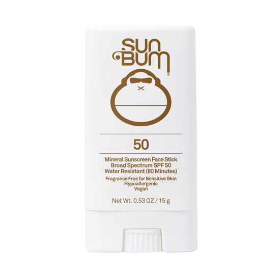 Picture of Sun Bum Mineral SPF 50 Sunscreen Face Stick | Vegan and Hawaii 104 Reef Act Compliant (Octinoxate & Oxybenzone Free) Broad Spectrum Natural Sunscreen with UVA/UVB Protection | .45 oz