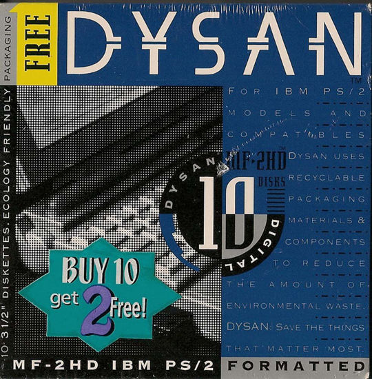 Picture of DYSAN MF-2HD, IBM PS/2 3-1/2" Double Sided Floppy Disks