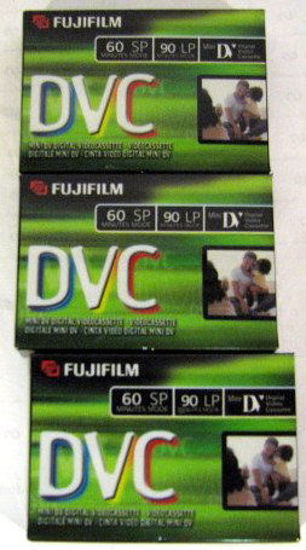 Picture of Fujifilm DVC DVM60 3 Pack Mini DV Tapes