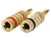 Picture of Monoprice Gold Plated Speaker Banana Plugs - 1 Pair - Closed Screw Type, For Speaker Wire, Home Theater, Wall Plates And More