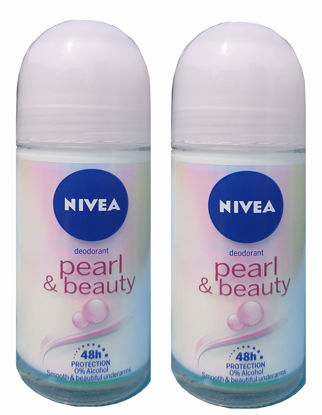 Picture of Nivea Pearl Beauty Roll On For Women, 50Ml (Pack Of 2)