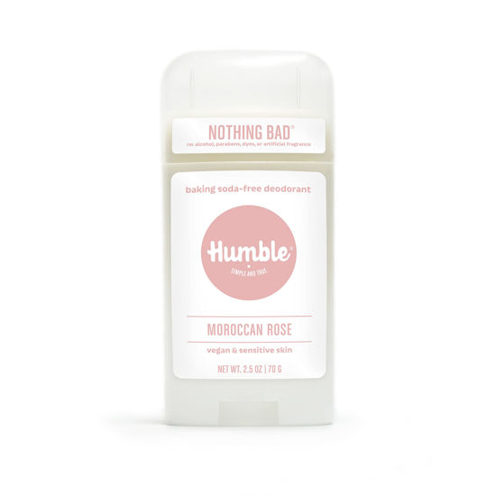 Picture of HUMBLE BRANDS Aluminum-Free Deodorant, Vegan and Cruelty- free, Formulated for Sensitive Skin, Moroccan Rose, 2.5 Ounce (Pack of 1)