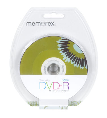 Picture of Memorex 4.7GB 16X DVD-R, 10 Pack Blister (32020033968)