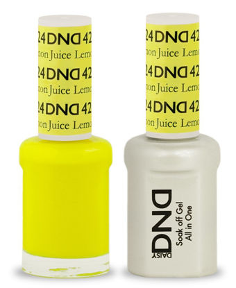 Picture of DND Soak Off Gel Polish Dual Matching Color Set 424, Lemon Juice by DND Duo Gel