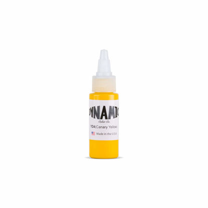 Picture of Dynamic Canary Yellow Tattoo Ink Bottle 1oz