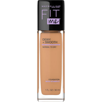 Picture of Maybelline New York Fit Me Dewy + Smooth SPF 18 Liquid Foundation Makeup, Warm Honey, 1 Count