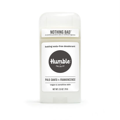 Picture of HUMBLE BRANDS Aluminum-Free Deodorant, Vegan and Cruelty- free, Formulated for Sensitive Skin, Palo Santo and Frankincense, 2.5 Ounce (Pack of 1)