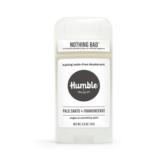 Picture of HUMBLE BRANDS Aluminum-Free Deodorant, Vegan and Cruelty- free, Formulated for Sensitive Skin, Palo Santo and Frankincense, 2.5 Ounce (Pack of 1)