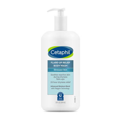 Picture of Cetaphil Body Wash, NEW Flare-Up Relief Body Wash with Colloidal Oatmeal to Help Soothe and Condition Ultra-Dry, Stressed, Sensitive Skin, 20 oz