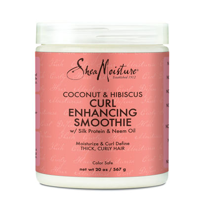 Picture of Sheamoisture Curl Enhancing Smoothie for Thick, Curly Hair Coconut and Hibiscus Sulfate and Paraben Free 20 oz