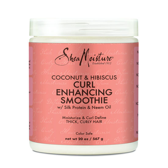 Picture of Sheamoisture Curl Enhancing Smoothie for Thick, Curly Hair Coconut and Hibiscus Sulfate and Paraben Free 20 oz