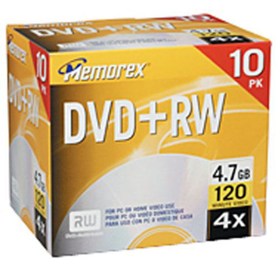 Picture of Memorex 4.7GB 4x DVD+RW Media (10-Pack) (Discontinued by Manufacturer)