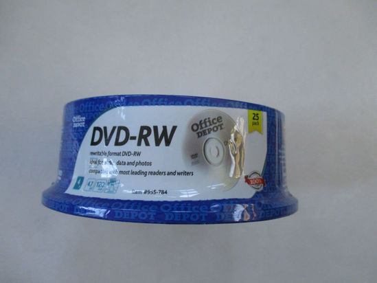 Picture of Office Depot DVD-RW 4X 4.7GB 25 Pack Media Spindle