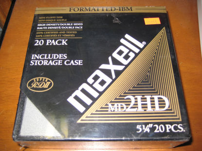 Picture of Maxell MD2HD 5 1/4 inch Mini Floppy Disks 20 Pack