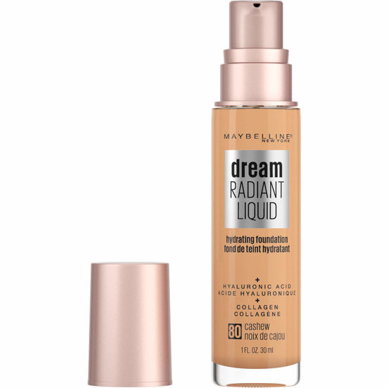 Picture of Maybelline Dream Radiant Liquid Medium Coverage Hydrating Makeup, Lightweight Liquid Foundation, Cashew, 1 Fl; Oz