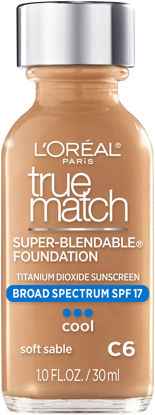 Picture of L'Oreal Paris Makeup True Match Super-Blendable Liquid Foundation, Soft Sable C6, 1 Fl Oz,1 Count