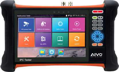 Picture of Avycon AIVO-70A4K All-in-one 7" Network Tester, 1920 x 1200 Resolution, 1080P HDMI Input, 4K HDMI Output, PoE Input Wattage Tester, Compatible with 3rd Party Andriod Apps