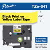 Picture of Brother Genuine P-Touch TZE-641 Tape, 3/4" (0.7") Wide Standard Laminated Tape, Black on Yellow, Laminated for Indoor or Outdoor Use, Water-Resistant, 0.7" x 26.2' (18mm x 8M), Single-Pack, TZE641