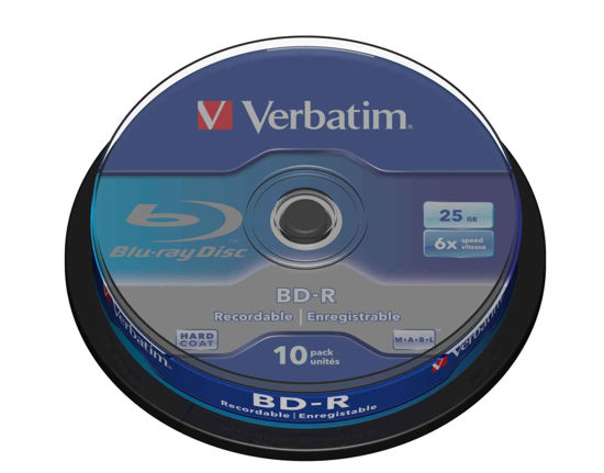 Picture of Verbatim BDR 25Gb 6x Spindle 10 No 43742