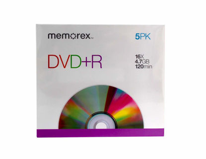 Picture of Memorex 16x 4.7GB 120min DVD+R Media 5pack