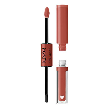 Picture of NYX PROFESSIONAL MAKEUP Shine Loud, Long-Lasting Liquid Lipstick with Clear Lip Gloss - Life Goals (Peach Nude)