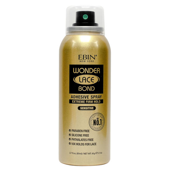 Picture of EBIN NEW YORK Wonder Lace Bond Adhesive Spray - Sensitive (Extreme Firm Hold), 2.7 fl. oz./ 80ml | Fast Drying, No Residue, No Build up, Powerful Hold, All-Day Hold, Daily Wig Application