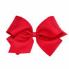 Picture of Wee Ones Girls' Classic Grosgrain Hair Bow on a WeeStay Clip with Plain Wrap, King, Red