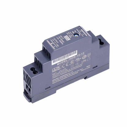 Picture of MEAN WELL Ultra Slim Step-Shape 1SU DIN Rail Power Supply, 12V 1.25A 15W - HDR-15-12