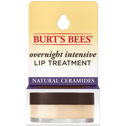 Picture of Burts Bees Overnight Intensive Lip Treatment with and Ceramides, Lip Hydrates Lips 8 Hours, Natural Origin, 0.25 oz